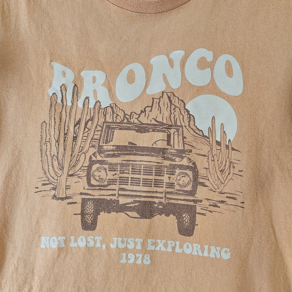 Ford Bronco Vintage Graphic Tee - Not Lost Just Exploring - Yellow XSmall - Picture 2 of 4